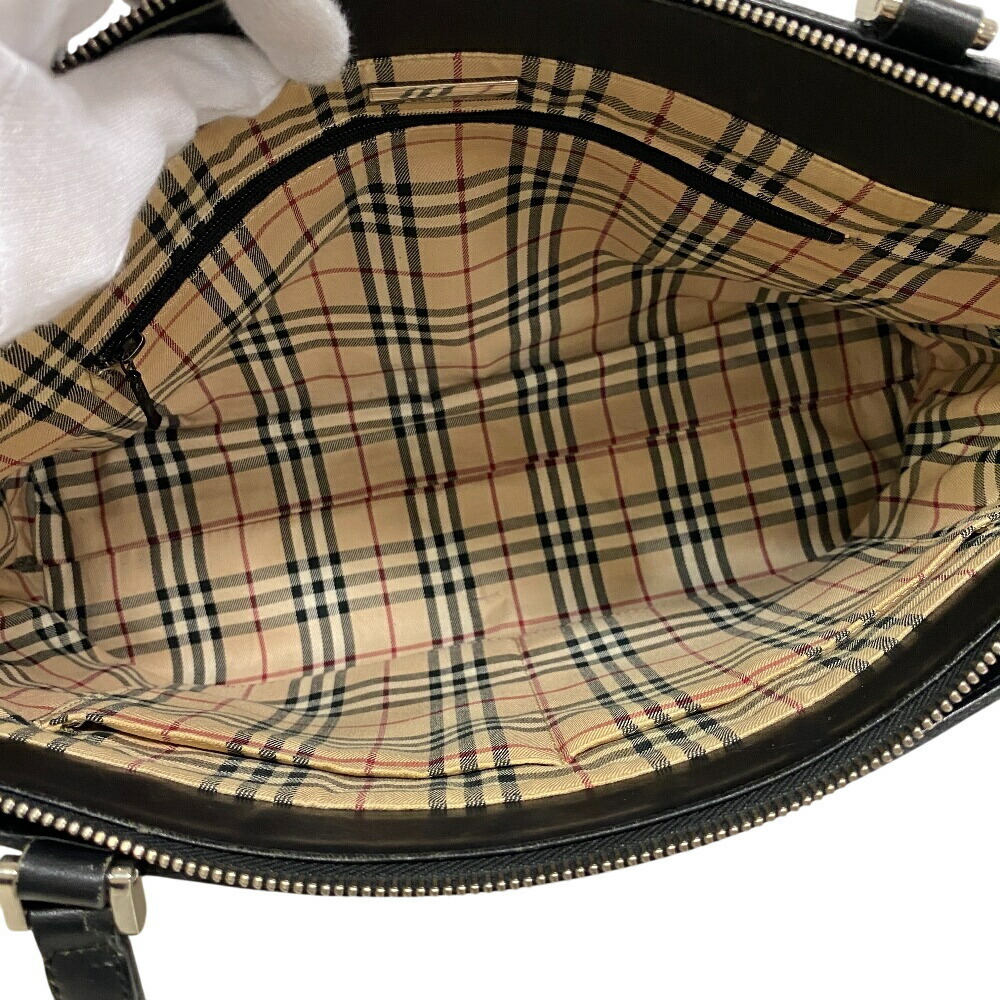 Burberry Nova Check Tote Bag Shoulder Laptop Black - Picture 9 of 11